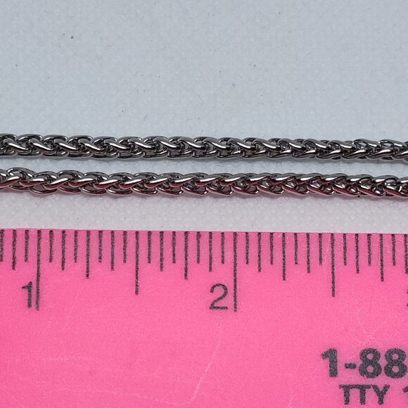 Wheat chain necklace and bracelet set 20" & 7" in 316L Stainless Steel 3mm wide - Picture 4 of 5